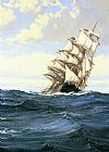 Montague Dawson Famous Paintings - A Cloudy Day
